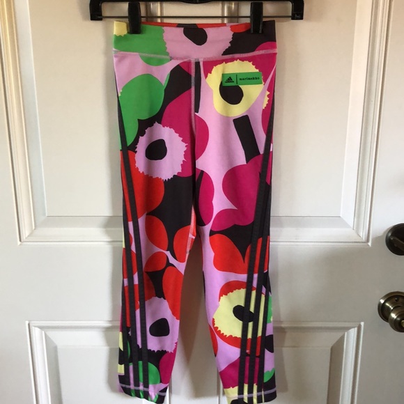 Girls Adidas x Marimekko training tights - Picture 4 of 9